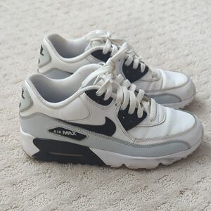 Nike Kids Air Max White and Gray Sneakers